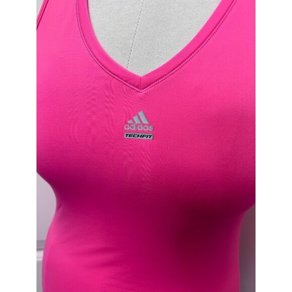 Adidas ClimaCool Techfit Women’s Pink Racerback Tank Top L - Picture 4 of 7